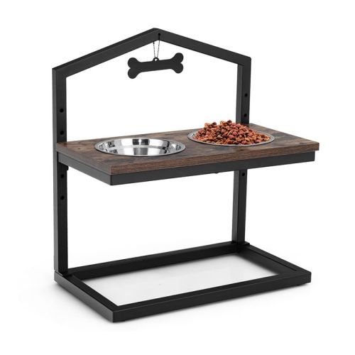 Adjustable Heights Elevated Dog Bowl Feeder Stand Adjustable Heights Elevated Dog Bowl Feeder Stand