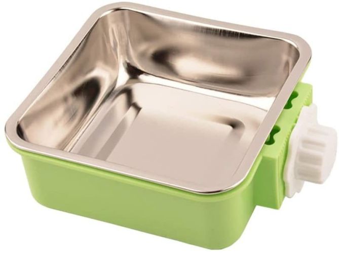 Stainless Steel Pet Crate Bowl Removable Cage Hanging Bowls with Bolt Holder for Pets Stainless Steel Pet Crate Bowl Removable Cage Hanging Bowls with Bolt Holder for Pets